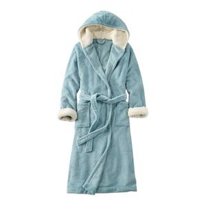 L.L. Bean Wicked Dusty Blue Plush Robe Sz XL NWT